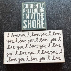 Decorative Wooden Signs Set